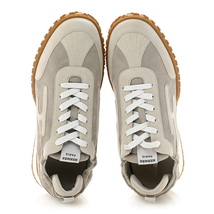 Hermes Suede Goatskin Mens Jet Sneakers 43 Beige Esquisse Glaise 2 of 10