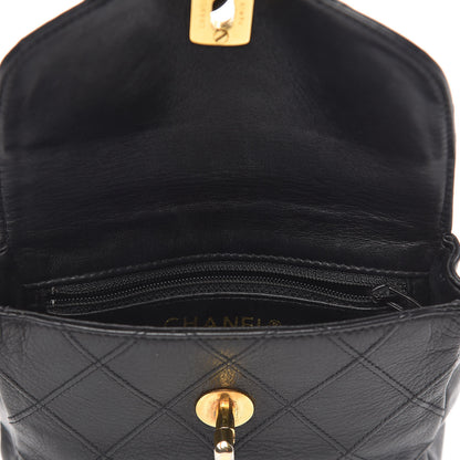 Chanel Calfskin Quilted Flap Waist Belt Bag Black 8 of 12