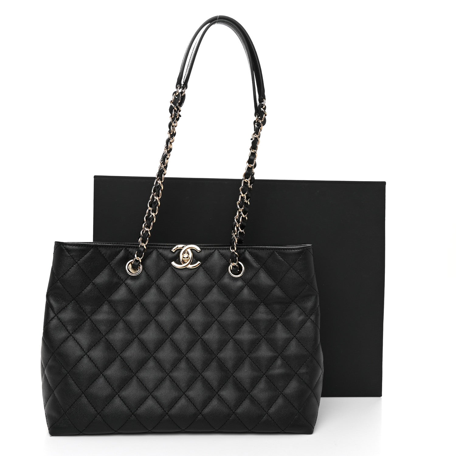Chanel Caviar Quilted Small Shopping Tote Black 12 of 12