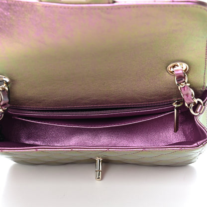 Chanel Iridescent Lambskin Quilted Mini Rectangular Flap Purple 4 of 8