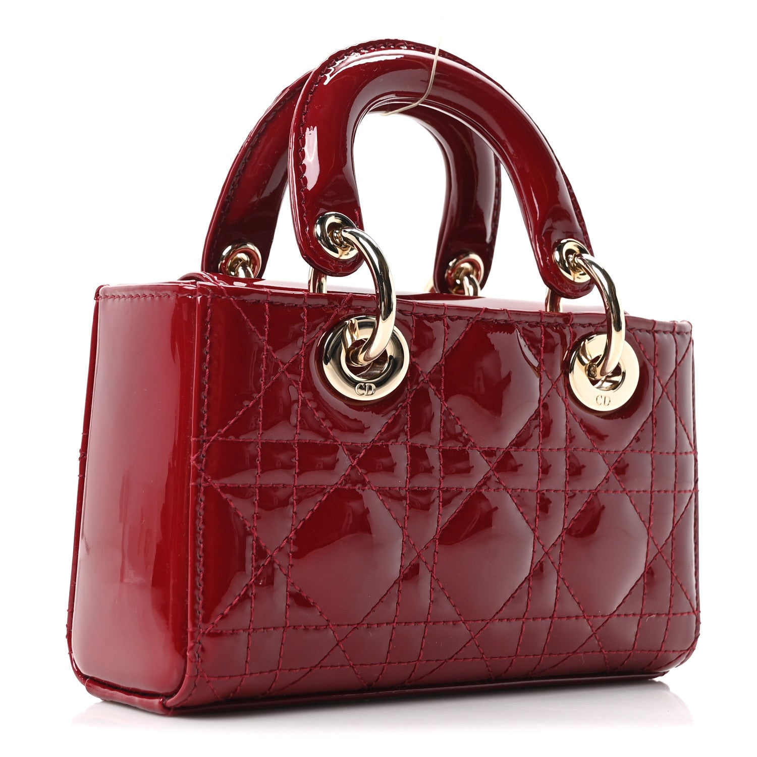 Christian Dior Patent Cannage Micro Lady D-Joy Rouge Ceris 3 of 10