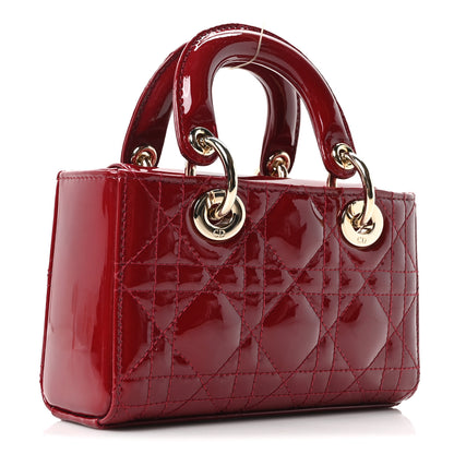 Christian Dior Patent Cannage Micro Lady D-Joy Rouge Ceris 3 of 10