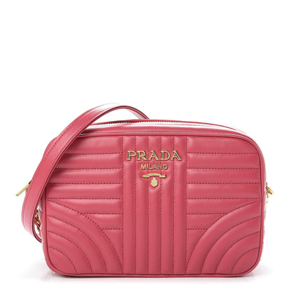 Prada Soft Calfskin Diagramme Crossbody Bag Peonia 1 of 11