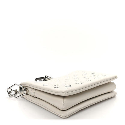 Louis Vuitton Lambskin Embossed Monogram Coussin PM Cream Grey 4 of 10