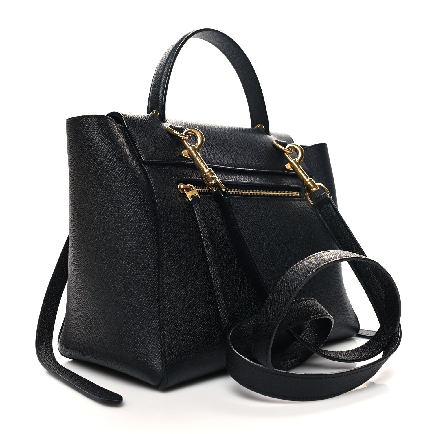 Celine Grained Calfskin Micro Belt Bag Black 3 of 12