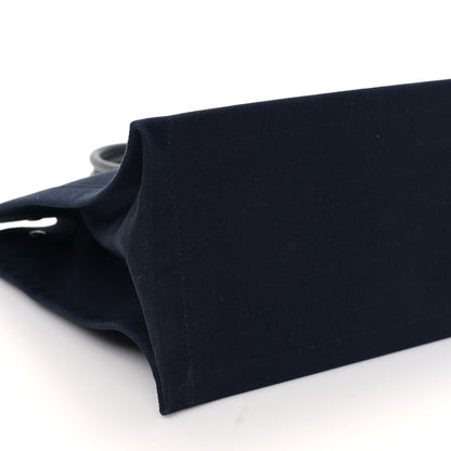 Saint Laurent Linen Calfskin Rive Gauche Tote Navy 7 of 8