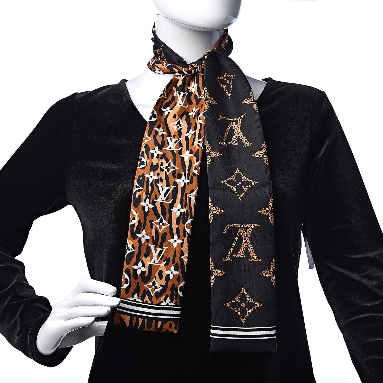 Louis Vuitton Silk Monogram Giant Jungle Bandeau Black 2 of 3