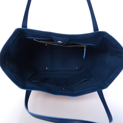 Burberry Haymarket Check Floral Print Small Canterbury Tote Mineral Blue Burnt Orange 4 of 10