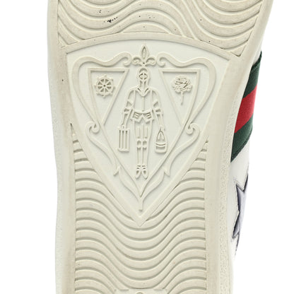 Gucci Calfskin Ayers Web Star Embroidered Womens Ace Sneakers 39.5 White Multi 6 of 12