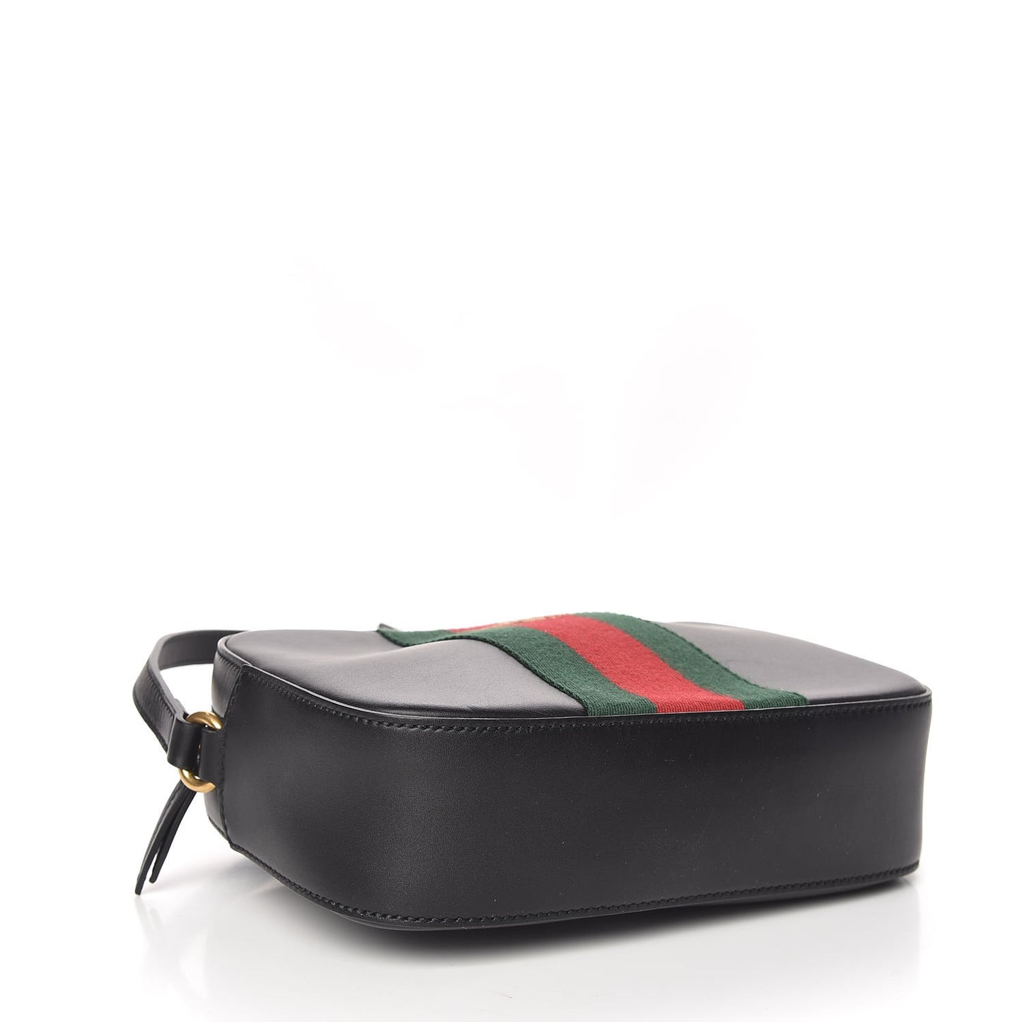 Calfskin Web Small Webby Bee Shoulder Bag Black