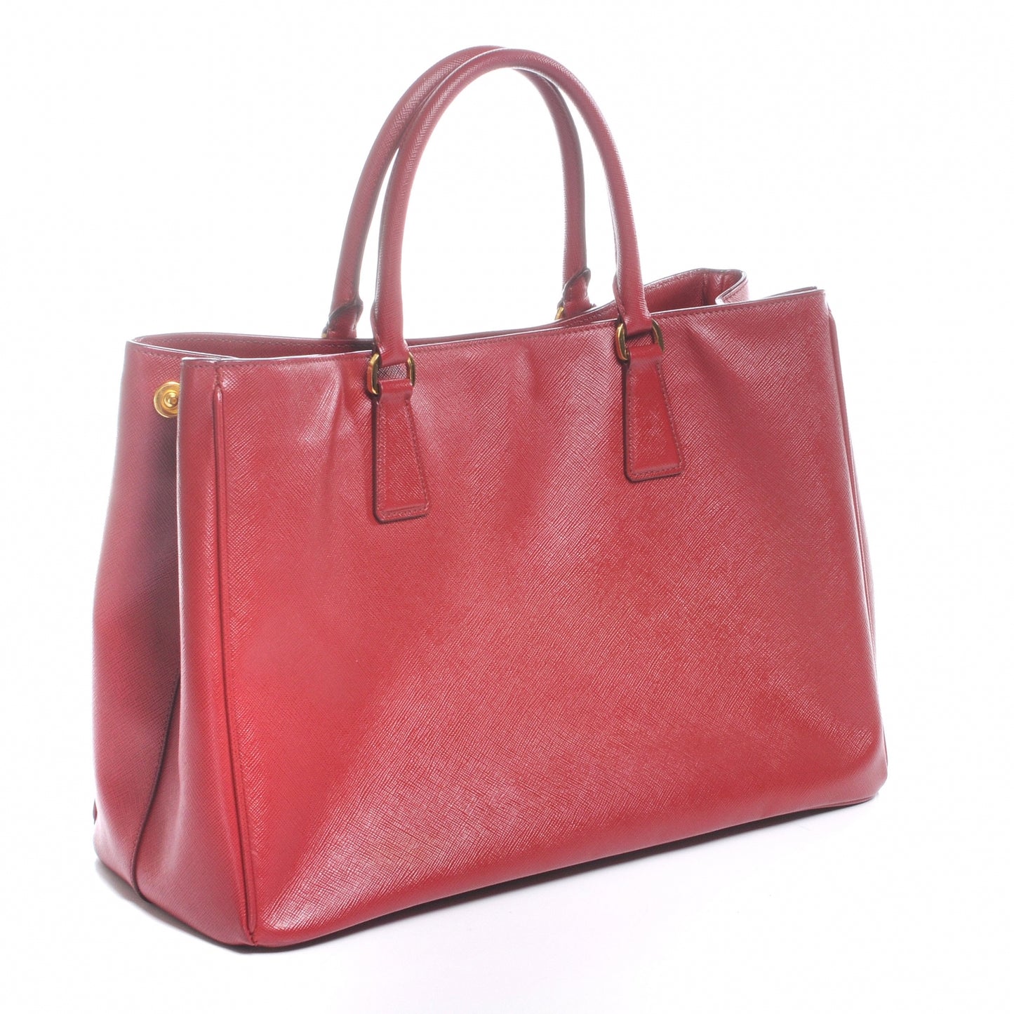 Saffiano Lux Medium Tote Rubino
