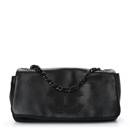 Chanel Lambskin Studded CC East West Flap Black 1 of 9