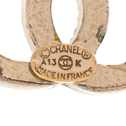 Chanel Crystal CC Earrings Gold 4 of 5