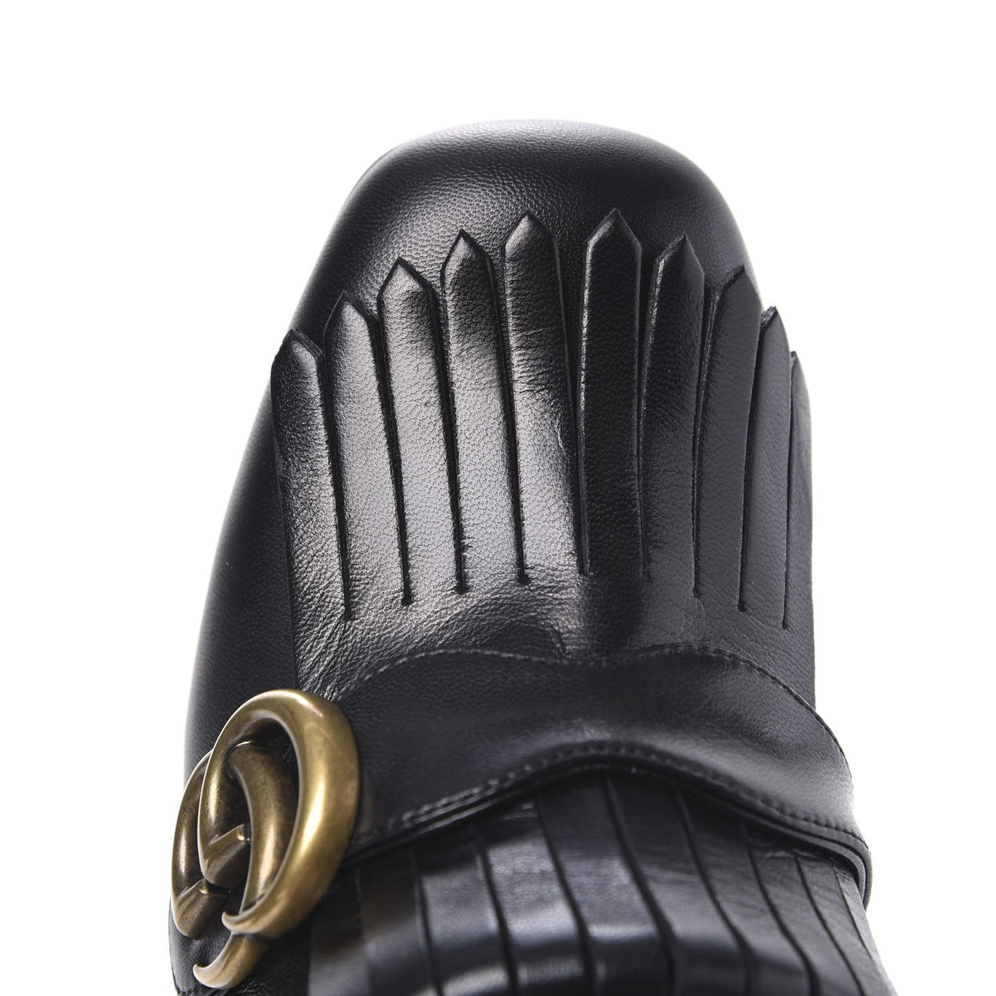 Malaga Kid GG Marmont Fringe 75mm Ankle Boots 36.5 Black