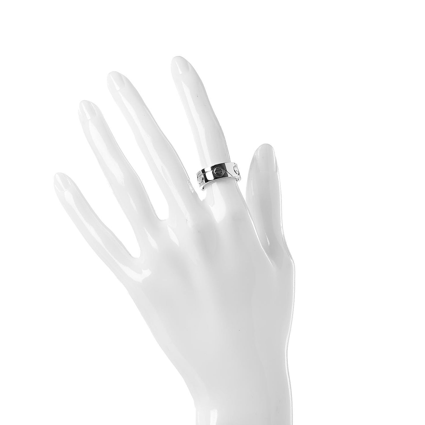 18K White Gold 7mm Astro LOVE Ring 49 4.75