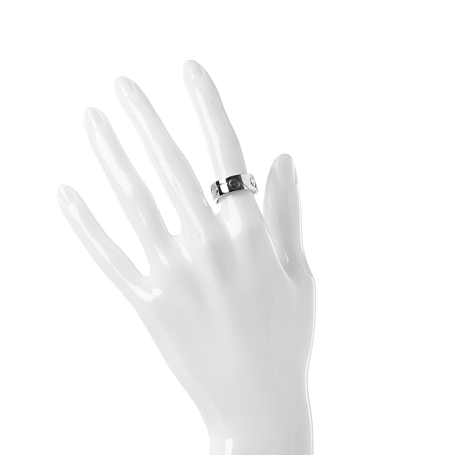 Cartier 18K White Gold 7mm Astro LOVE Ring 49 4.75 2 of 4