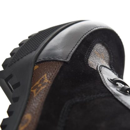 Louis Vuitton Suede Calfskin Monogram Laureate Platform Desert Boots 37.5 Black 14 of 15