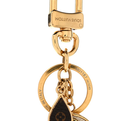 Louis Vuitton Metal Monogram Epi Spring Street Bag Charm Key Holder Gold 3 of 4