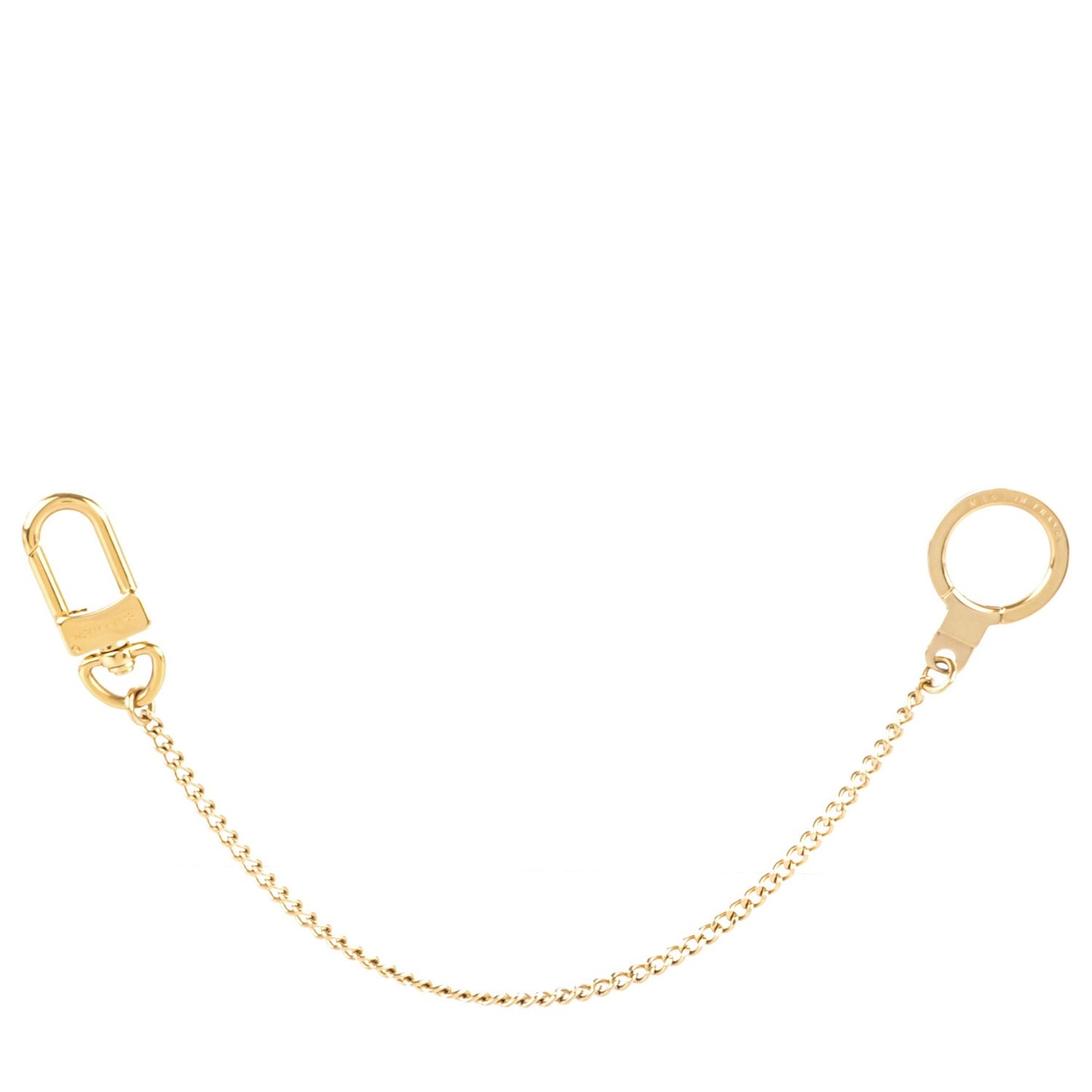 Metal Pochette Extender Key Ring Chain Gold