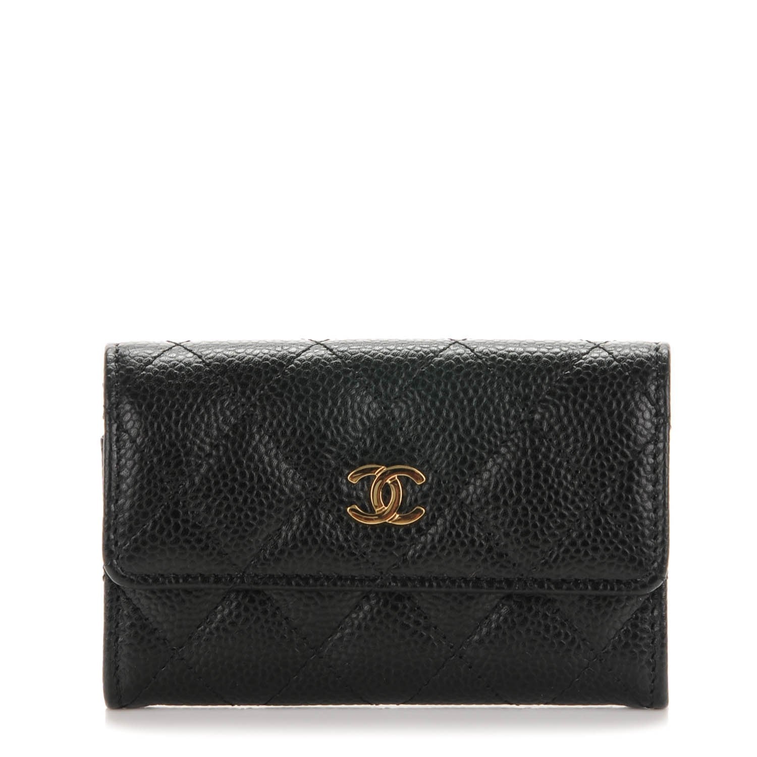 Chanel Caviar Quilted Flap Card Holder Black 1 of 8