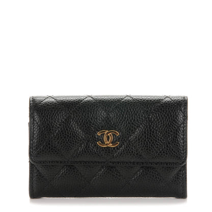 Chanel Caviar Quilted Flap Card Holder Black 1 of 8