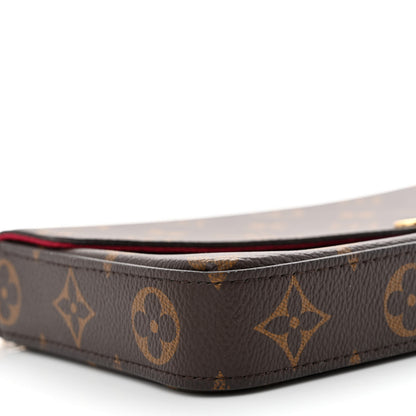 Louis Vuitton Monogram Pochette Felicie Chain Wallet Fuchsia 11 of 12
