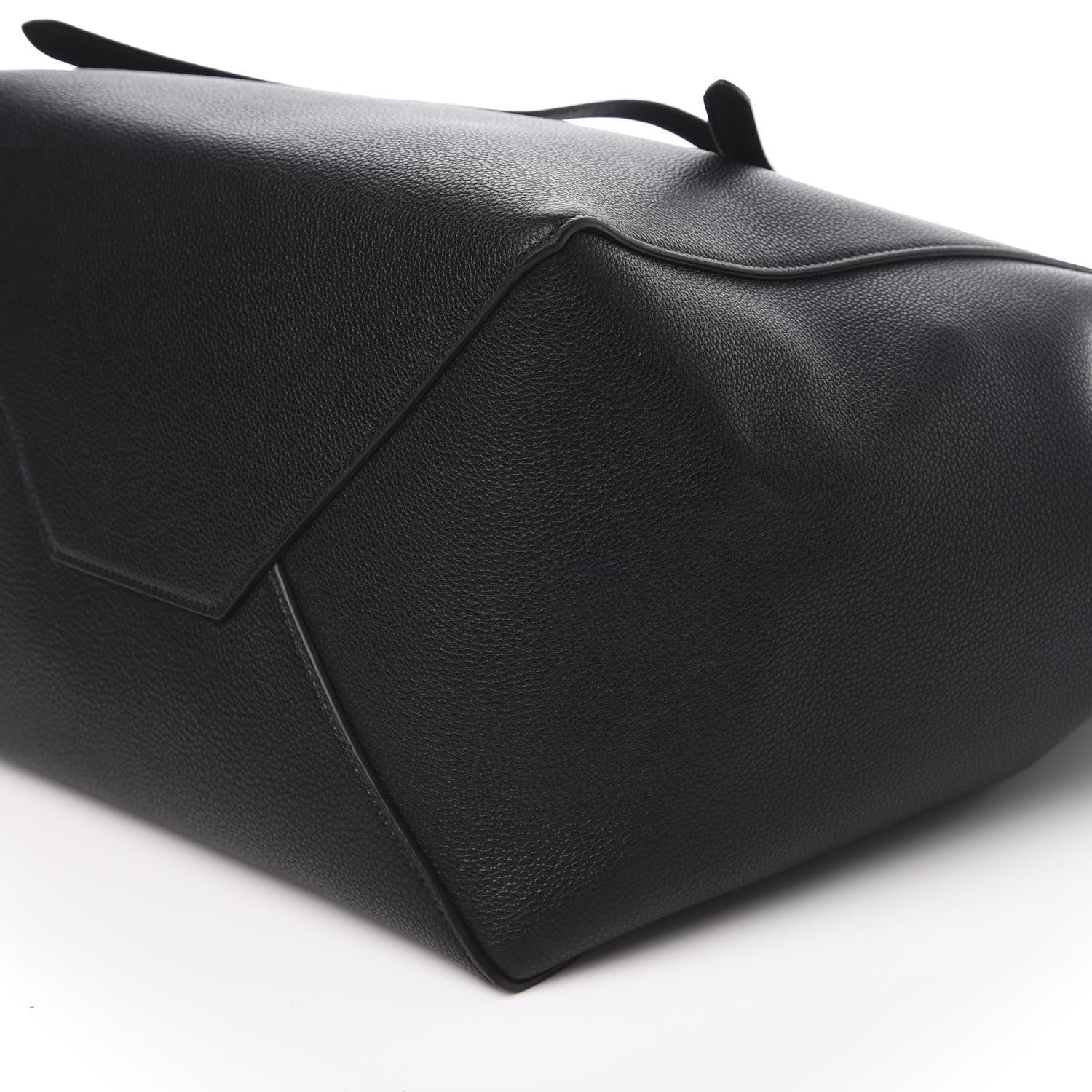 Celine Soft Grained Calfskin Medium Belt Cabas Phantom Black 8 of 9