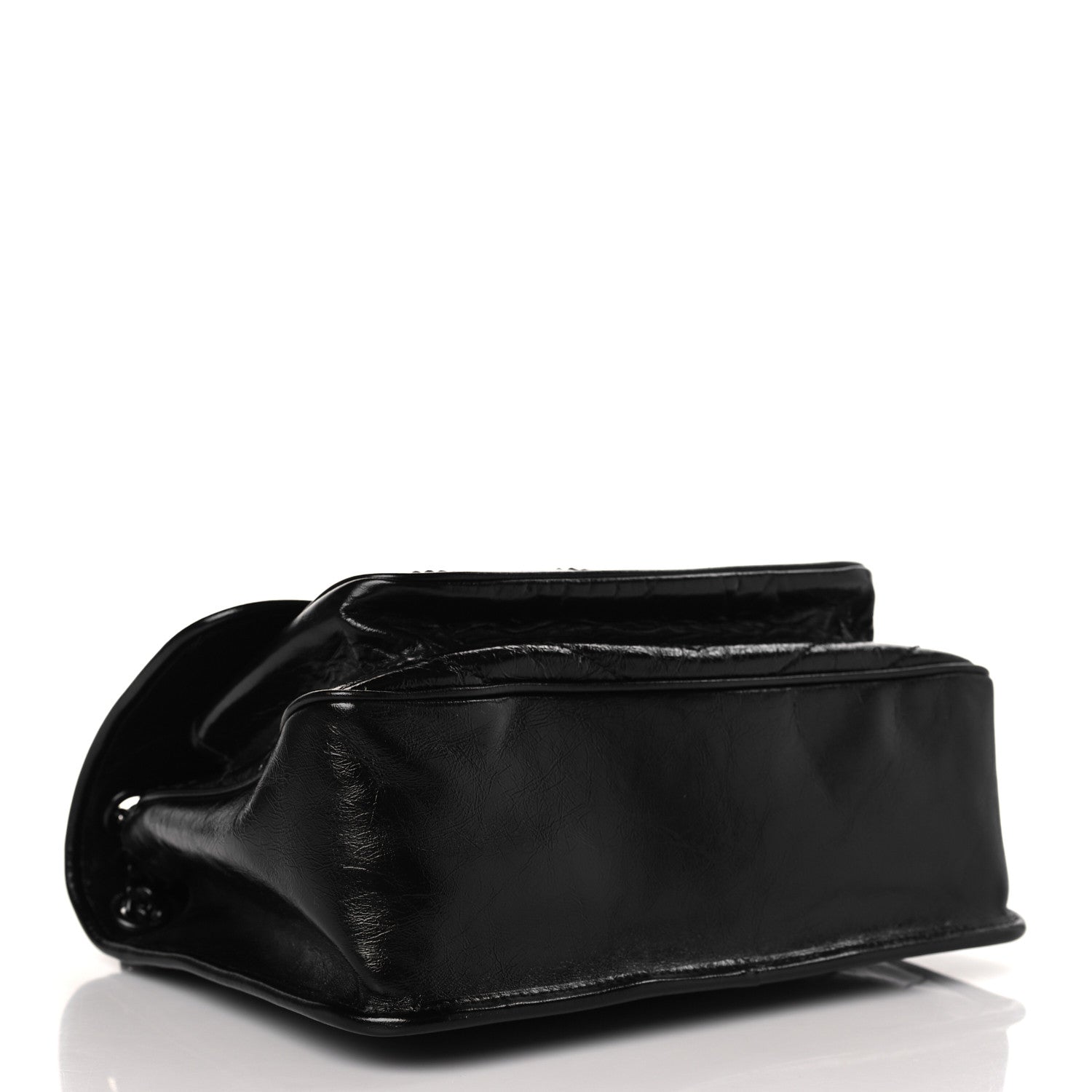 Saint Laurent Crinkled Calfskin Matelasse Monogram Medium Niki Chain Satchel Black 4 of 9