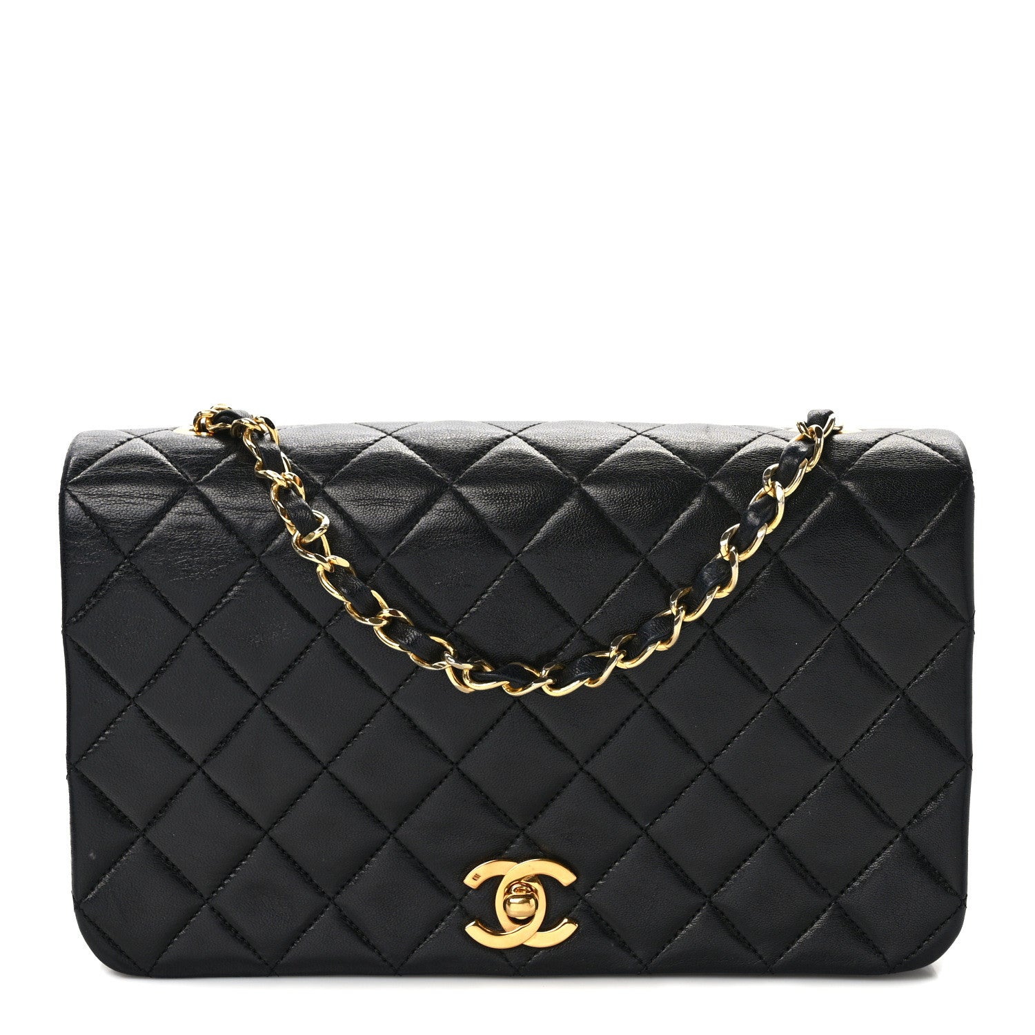 Chanel Lambskin Quilted Small Single Flap Black 1 of 11