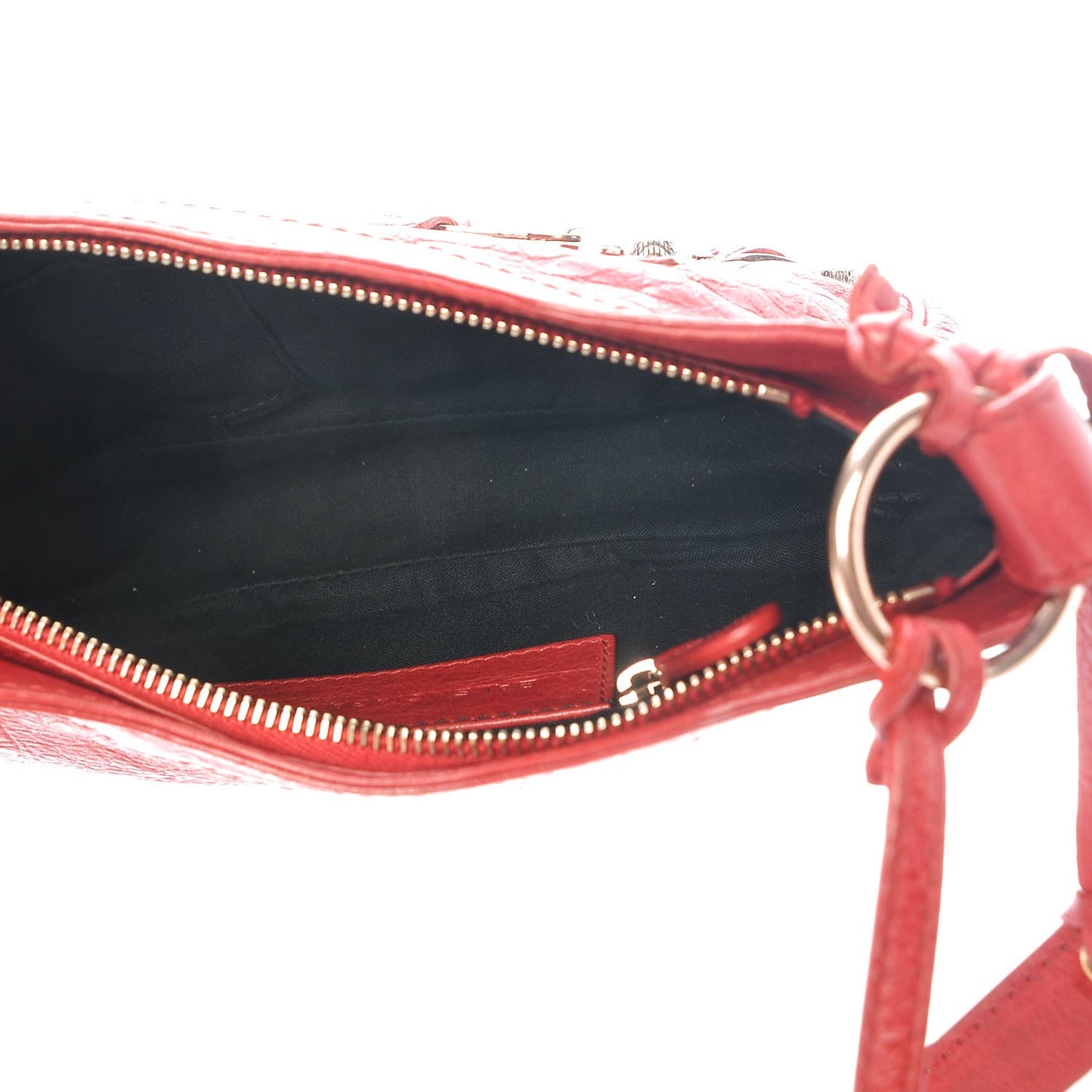 Agneau Giant 12 Rose Gold Hardware Hip Rouge Coquelicot