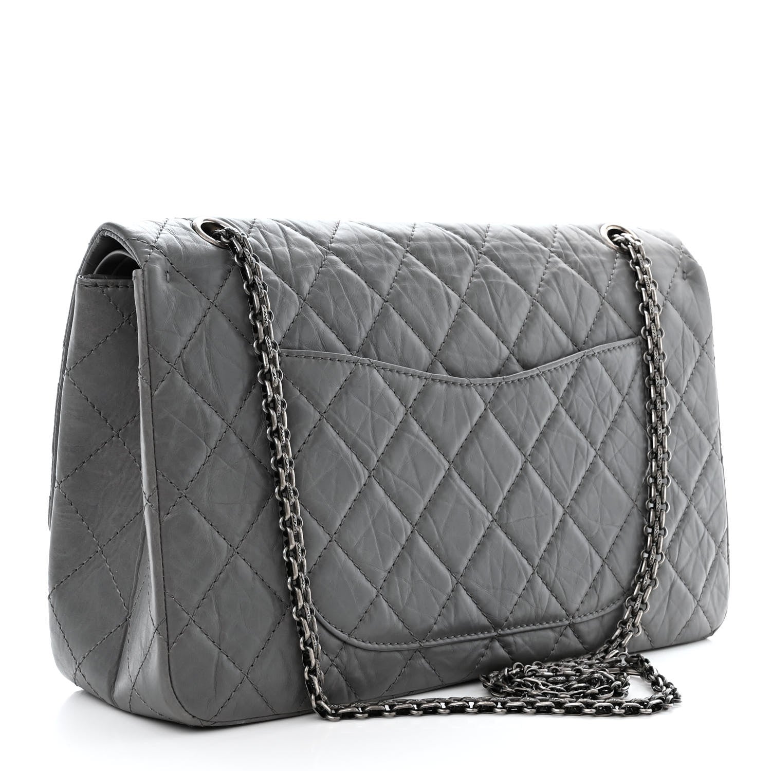 Chanel Aged Calfskin Quilted 2.55 Reissue 227 Flap Grey 3 of 13