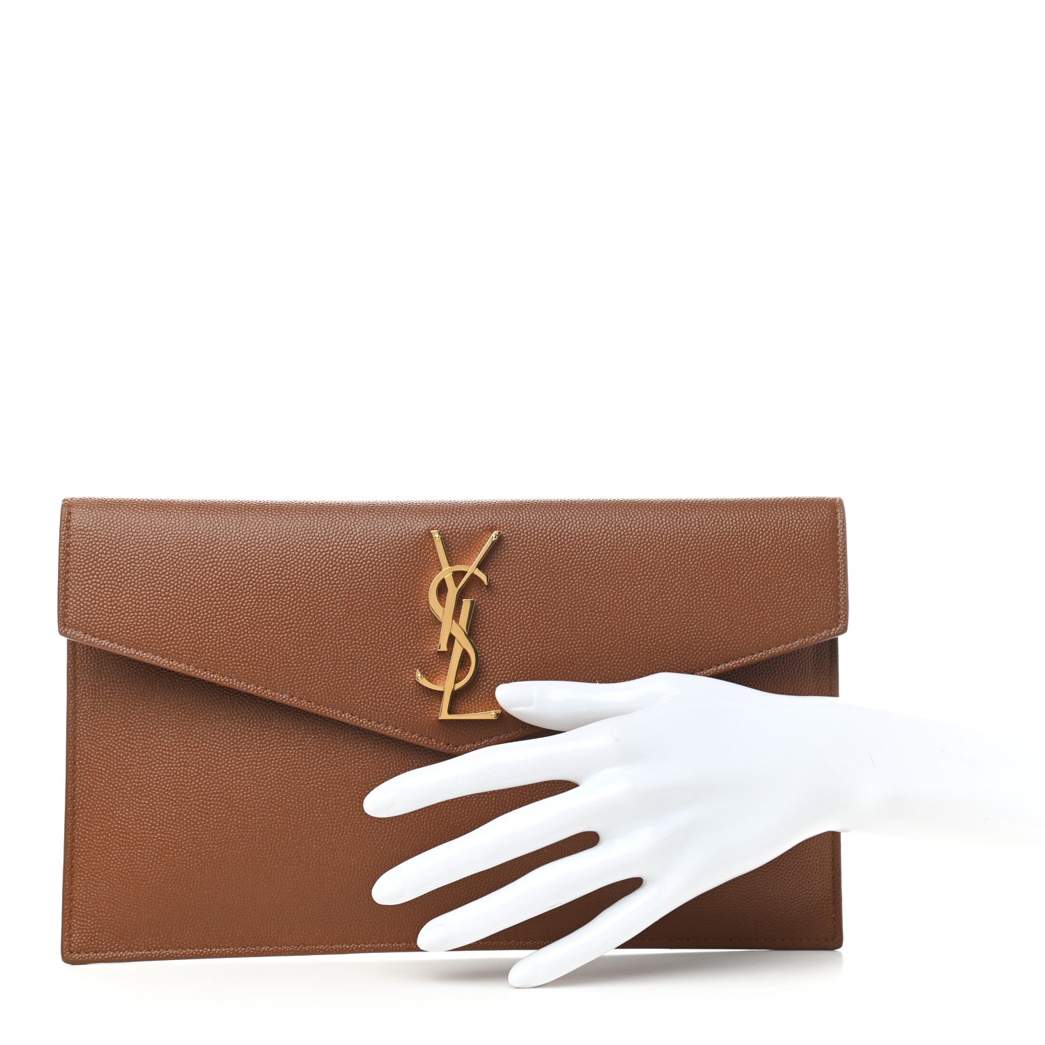 Saint Laurent Grain De Poudre Uptown Pouch Brick 2 of 6