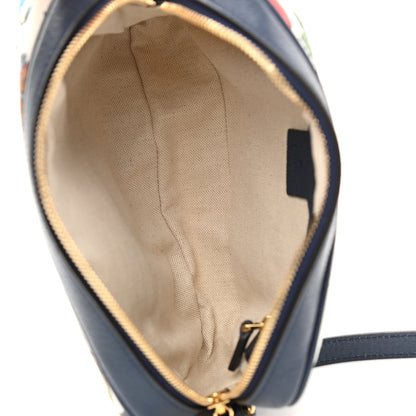 Gucci Canvas Flora Floral Shoulder Bag White Blue Agata Mulitcolor 5 of 8
