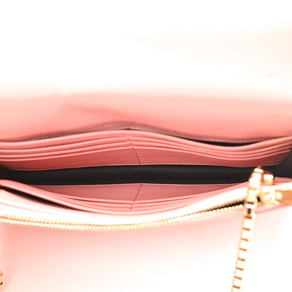 Balenciaga Veau Amp Plate Gold Chain Wallet Rose 4 of 10