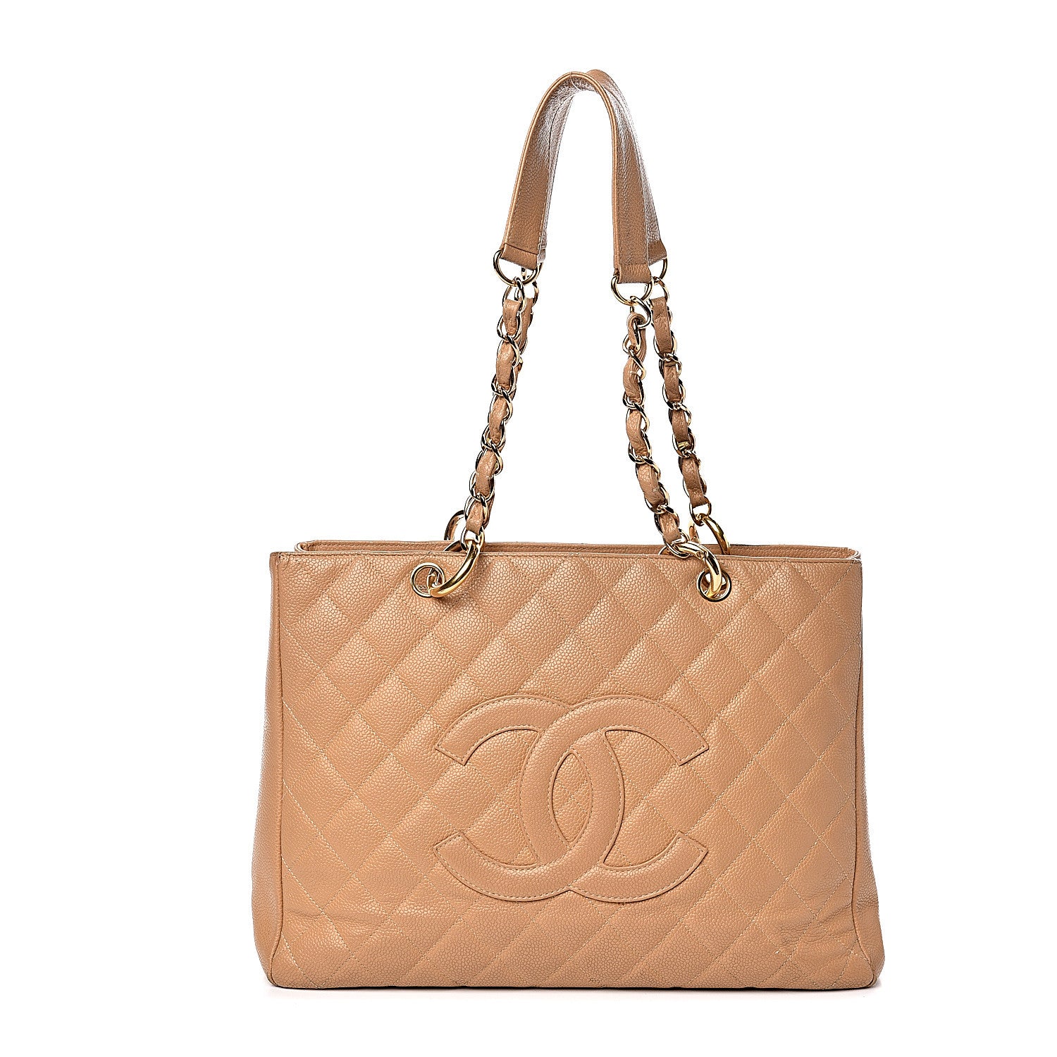Chanel Caviar Quilted Grand Shopping Tote GST Beige 1 of 19
