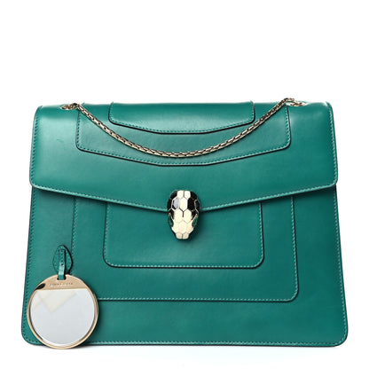 Bulgari Calfskin Serpenti Forever Crossbody Emerald Green 1 of 9