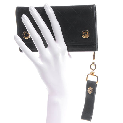 Chanel Lambskin Diamond Stitch Wallet Black 2 of 10