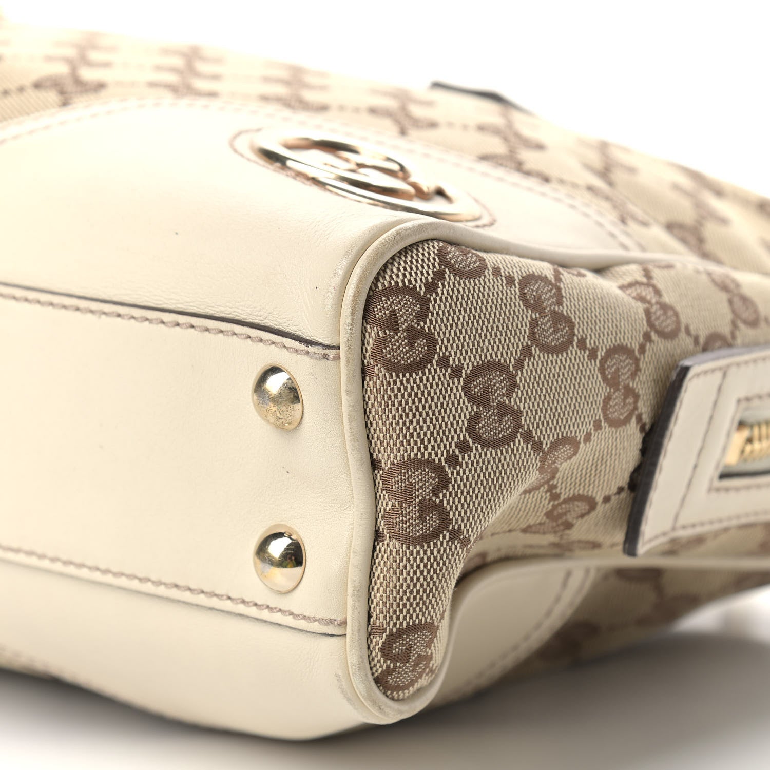 Gucci Monogram Medium New Britt Boston Off White 6 of 12