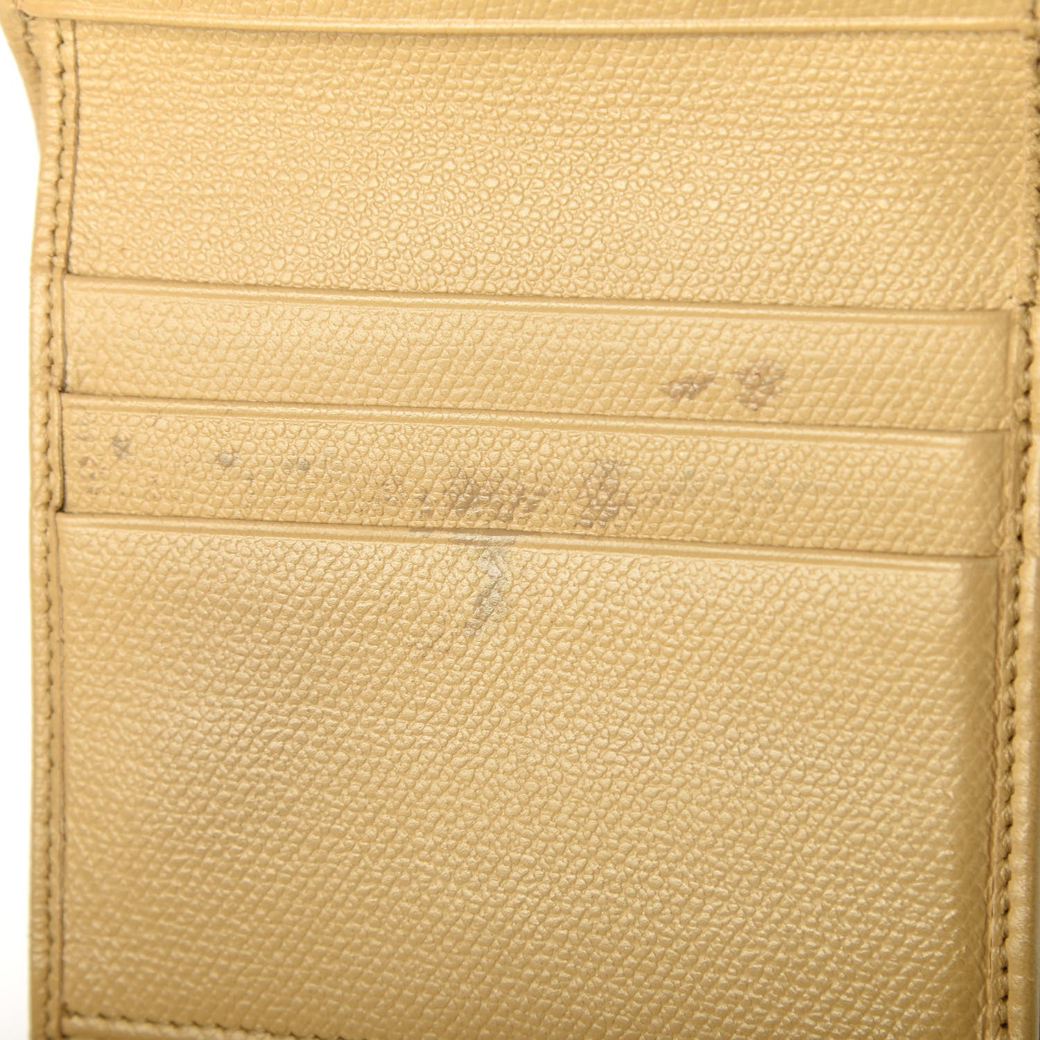 Chanel Grained Calfskin CC Button Compact Wallet Beige 10 of 11