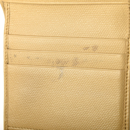 Chanel Grained Calfskin CC Button Compact Wallet Beige 10 of 11