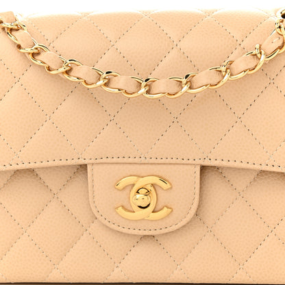 Chanel Caviar Quilted Small Double Flap Beige 8 of 11