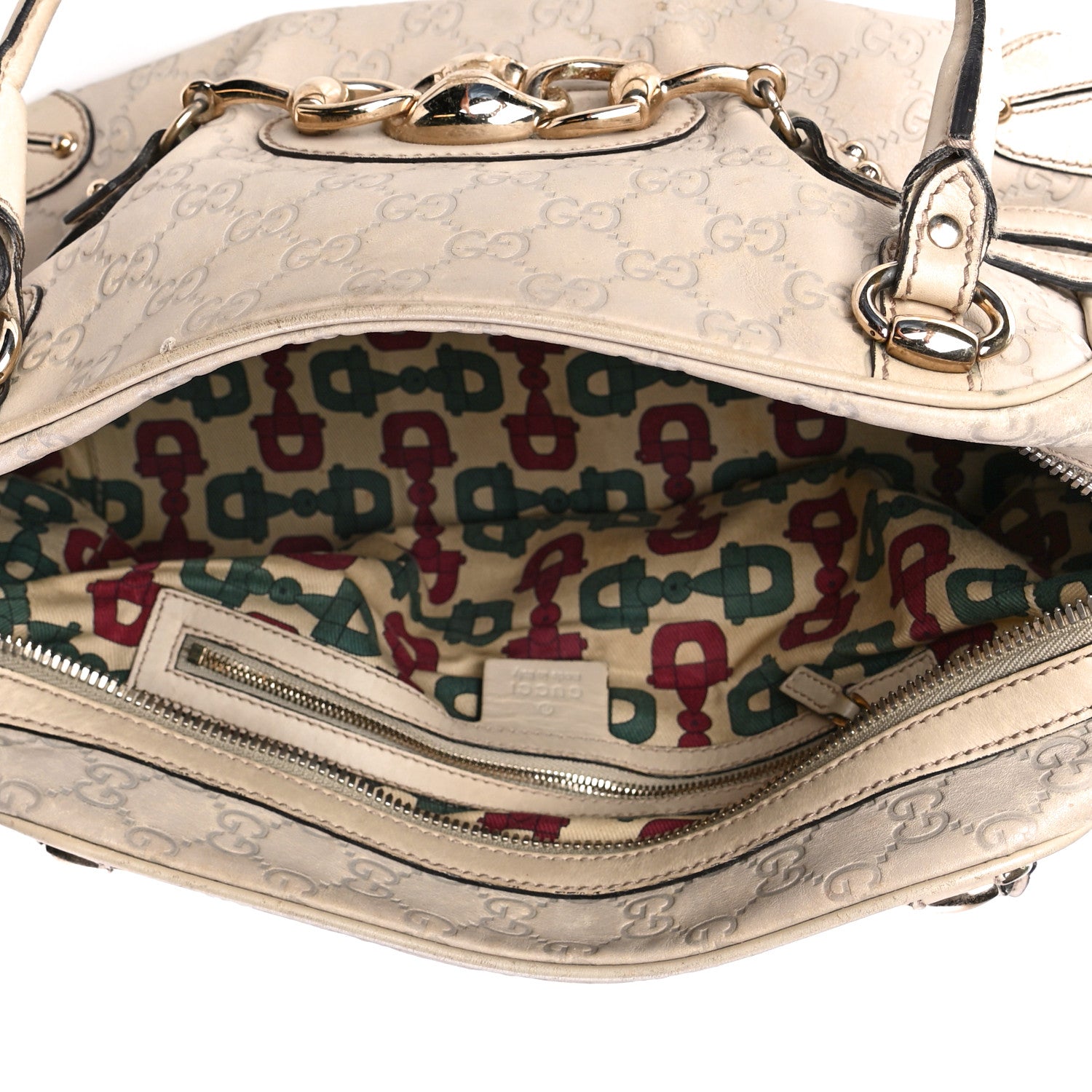 Gucci Guccissima Large Wave Boston Off White 9 of 13