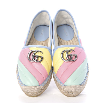 Gucci Nappa Matelasse Diagonal GG Marmont Espadrilles 36 Multicolor Pastel 5 of 11