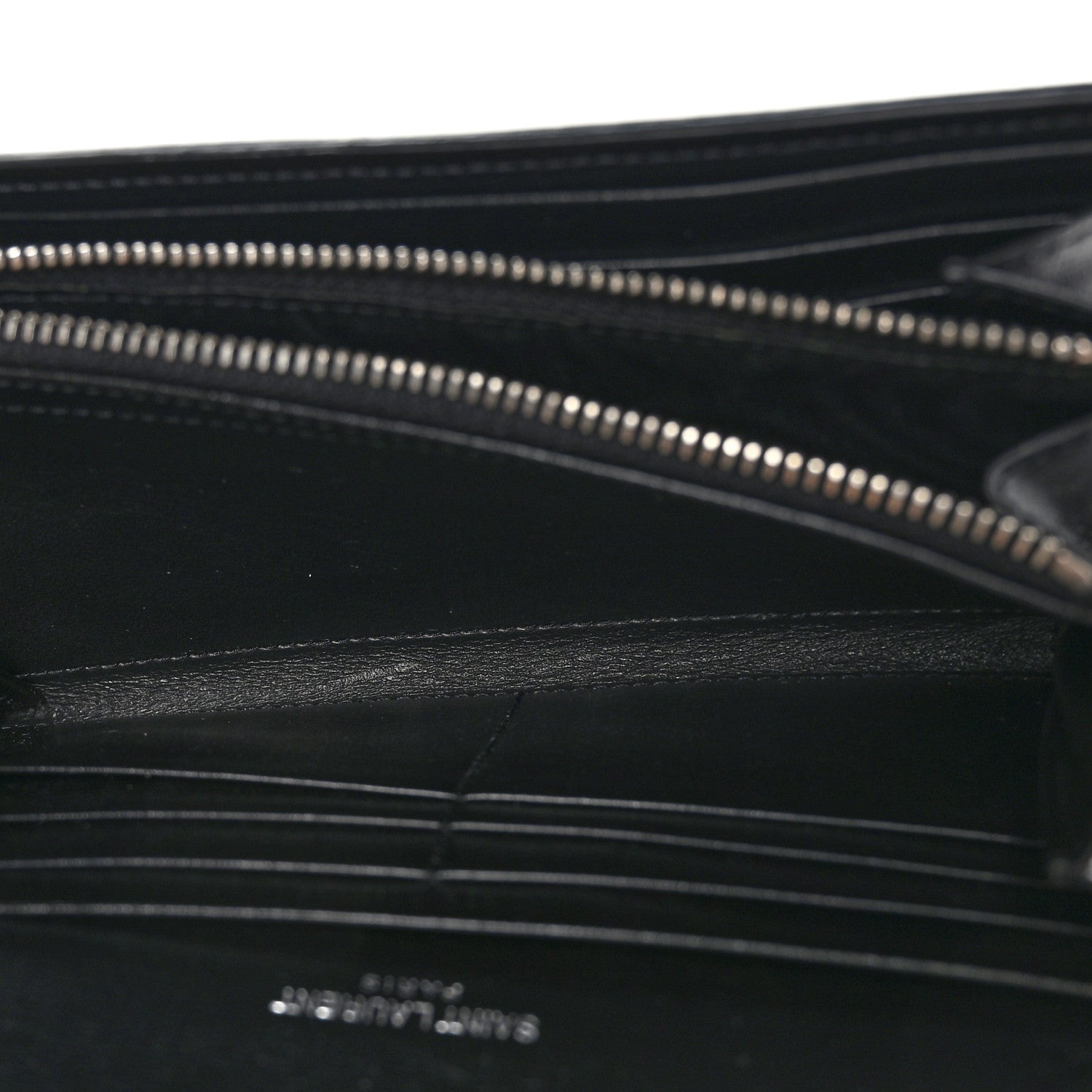 Saint Laurent Smooth Calfskin Classic Monogram Cassandre Wallet Black 5 of 14