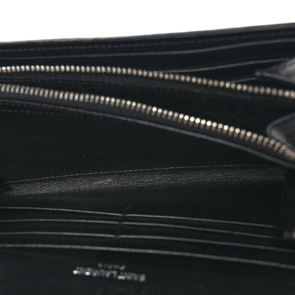 Saint Laurent Smooth Calfskin Classic Monogram Cassandre Wallet Black 5 of 14
