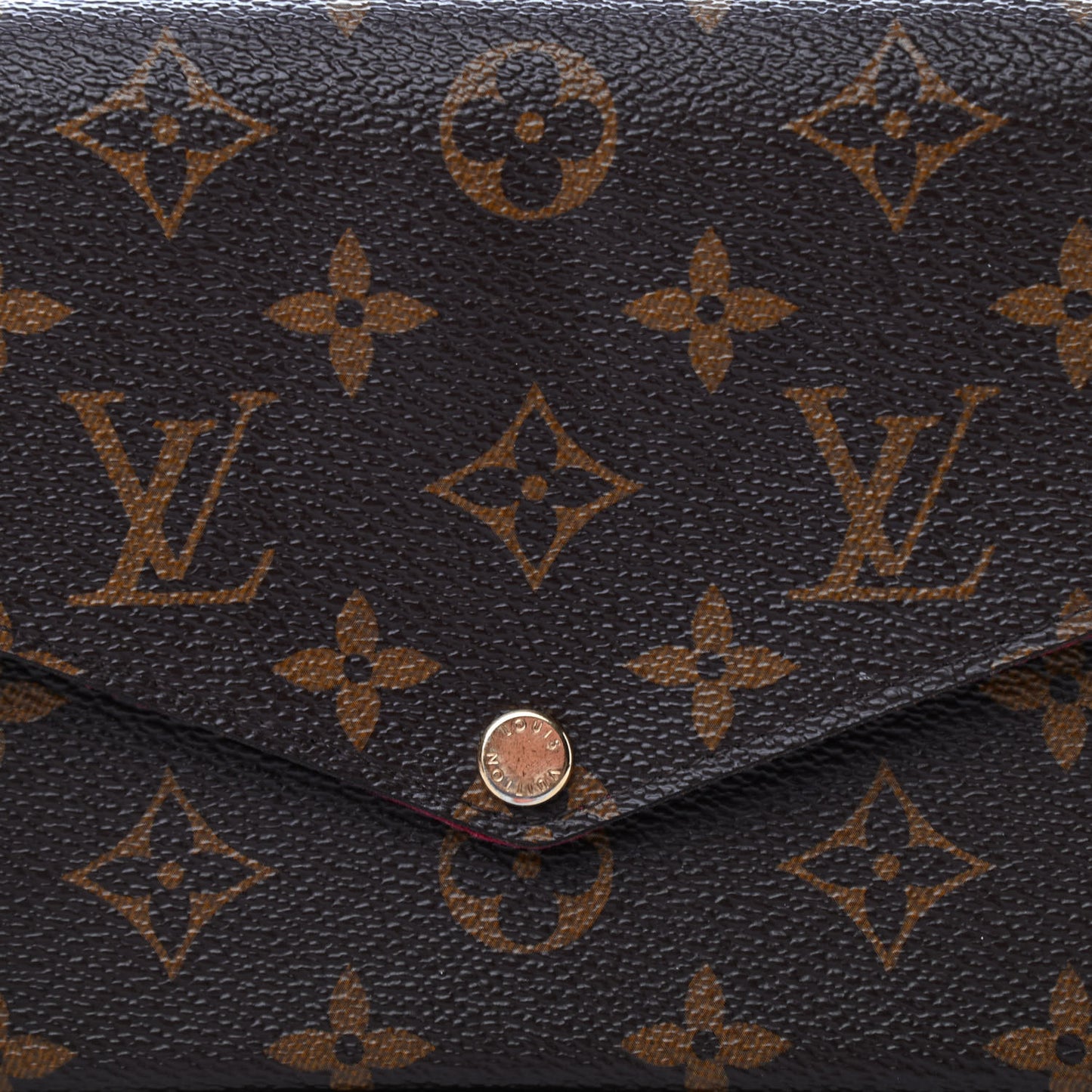 Monogram Pochette Felicie Chain Wallet Fuchsia