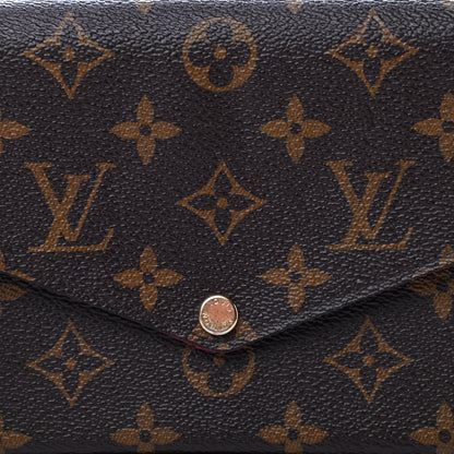 Louis Vuitton Monogram Pochette Felicie Chain Wallet Fuchsia 11 of 12