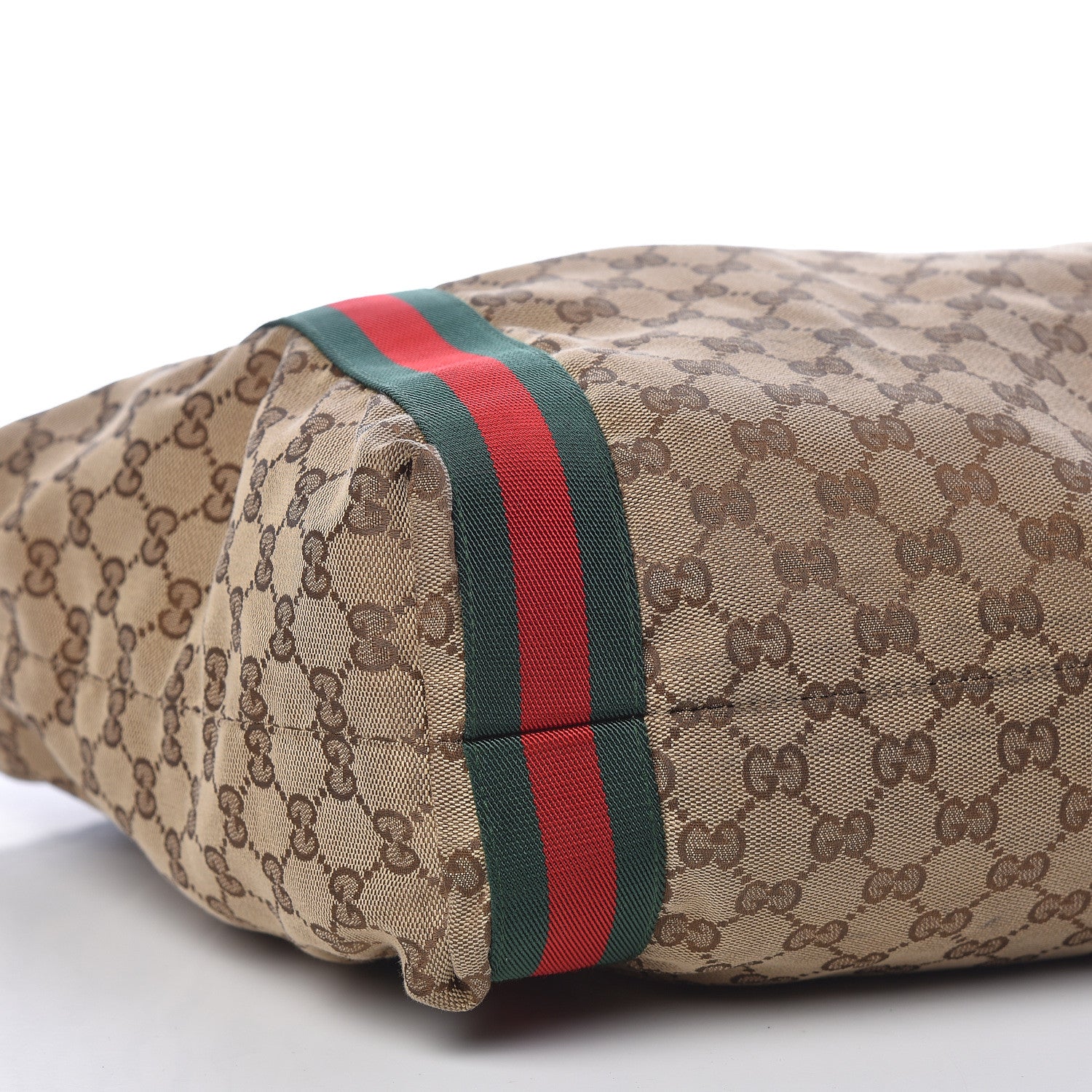 Gucci GG Monogram Medium Web Handle Vertical Tote Dark Brown 9 of 13