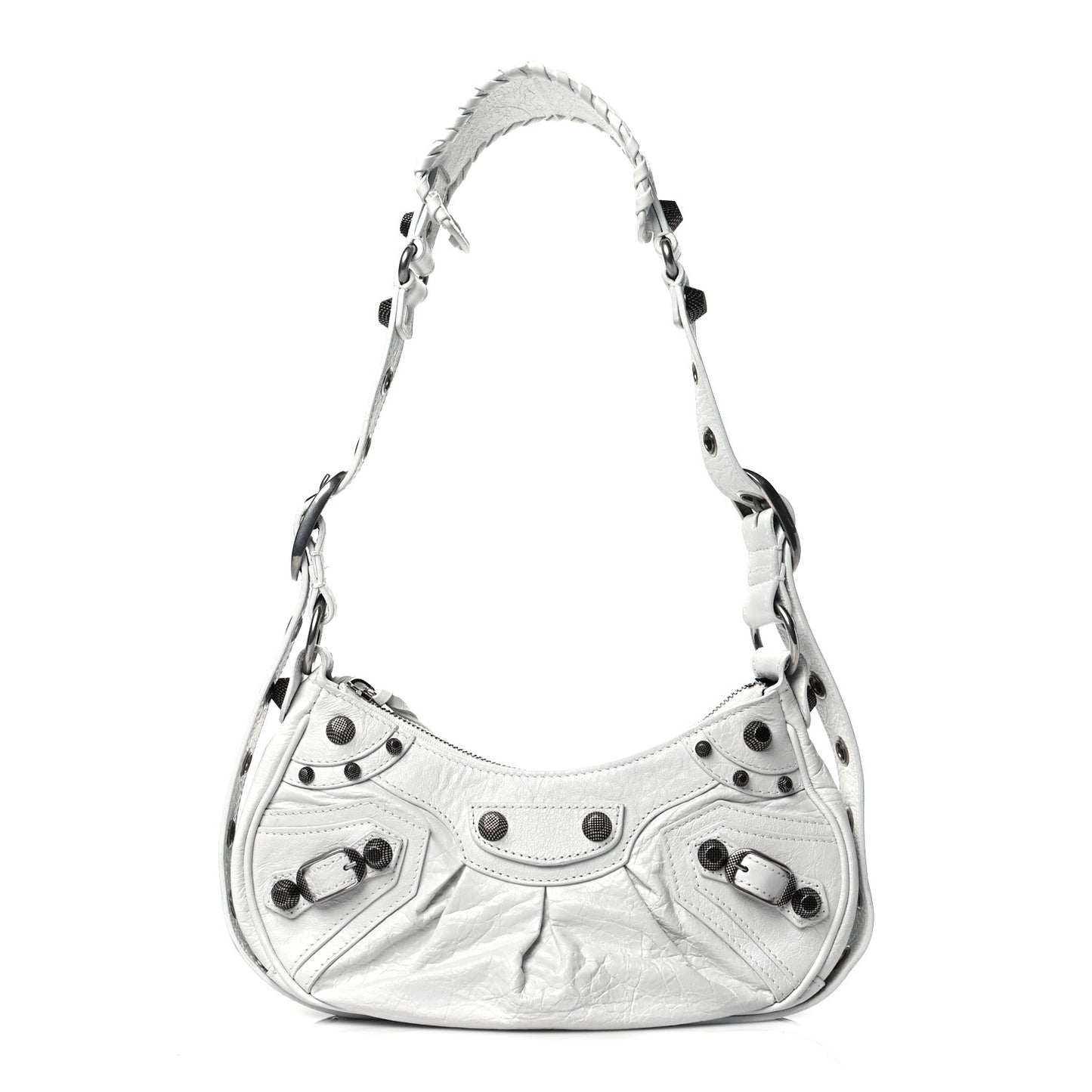 Agneau Arena Le Cagole Shoulder Bag XS Optic White