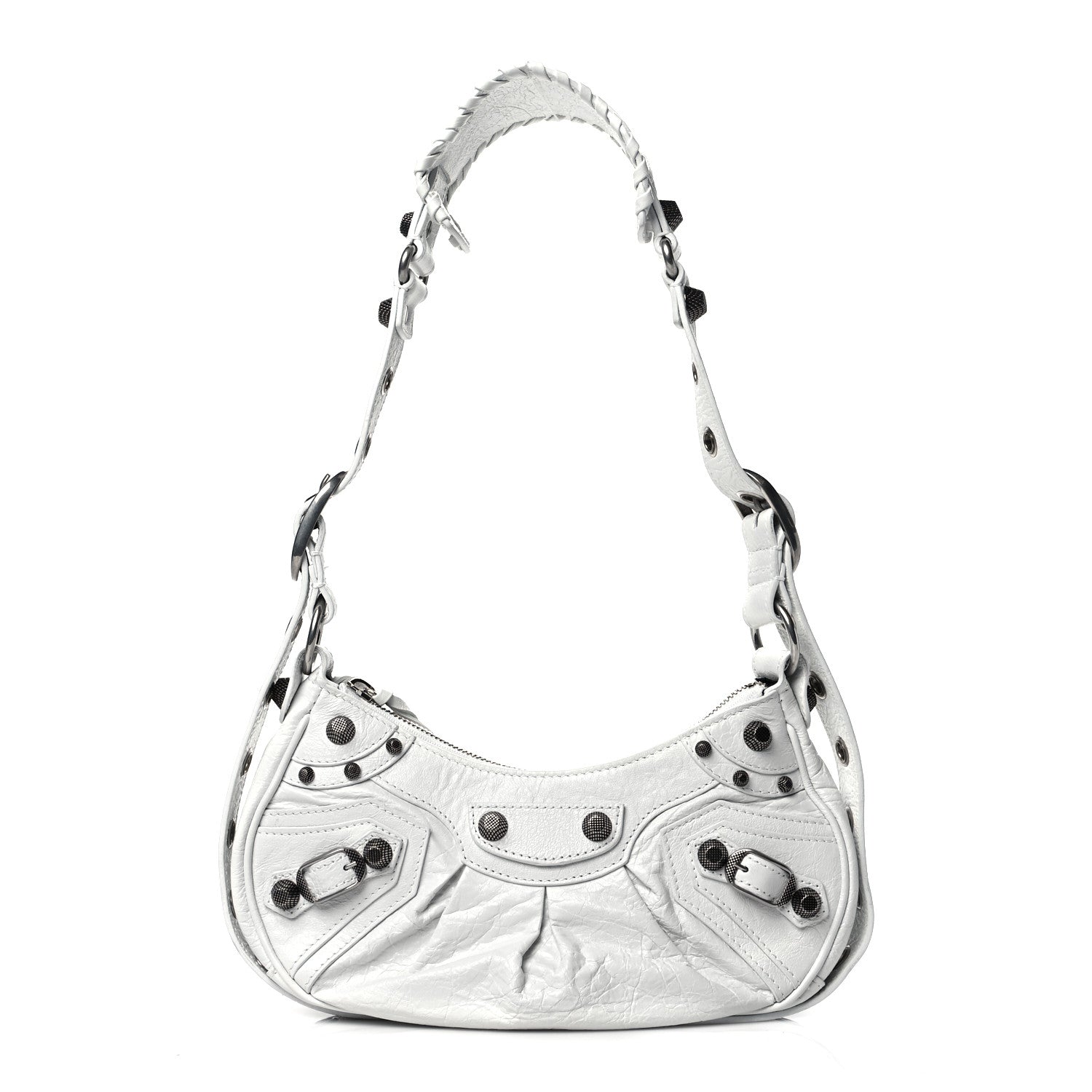 Balenciaga Agneau Arena Le Cagole Shoulder Bag XS Optic White 3 of 11